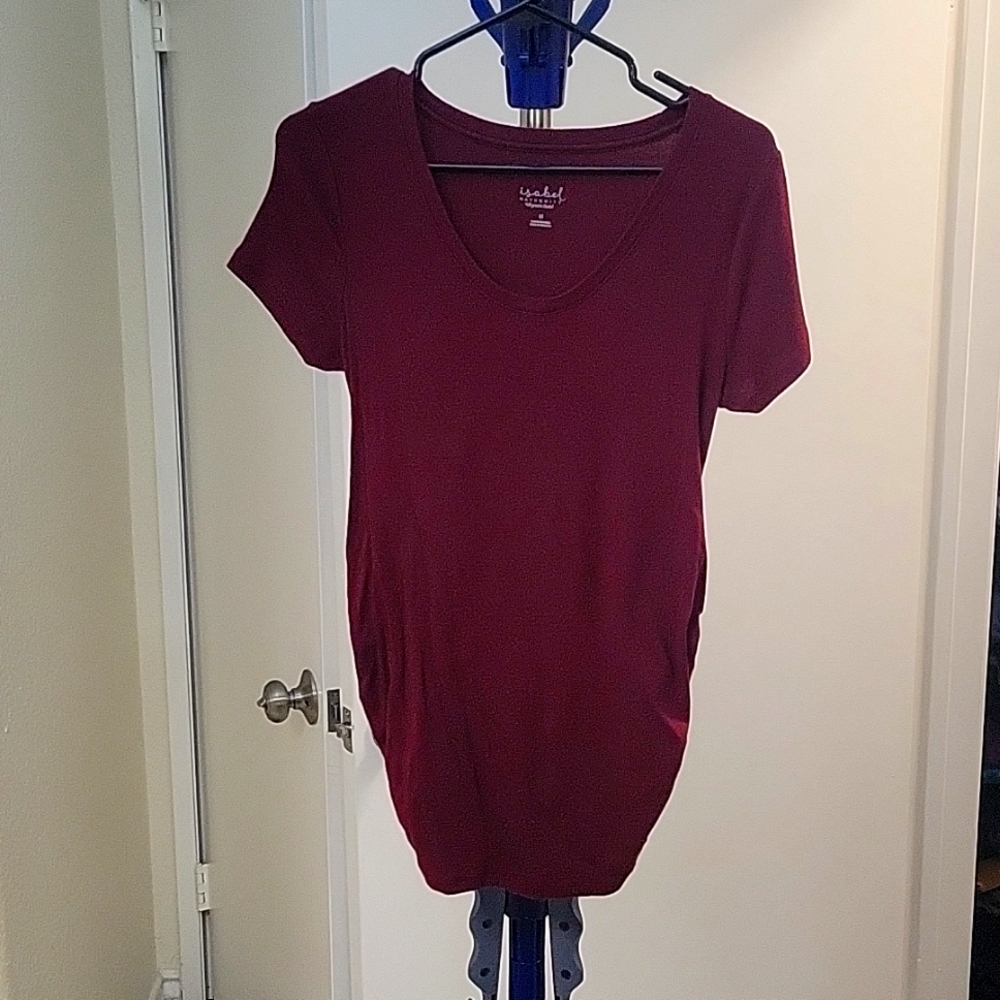 Maroon maternity shirt size M